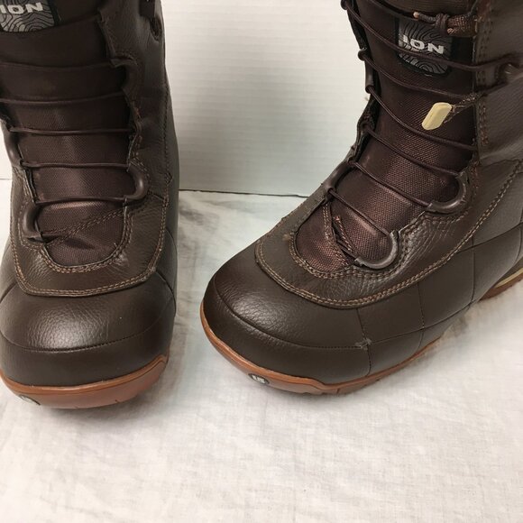 Burton Ion Snowboard Boots! 8.5 Brown  Synthetic Leather  Top of Line  EXCELLENT